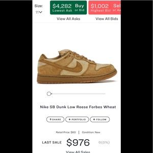 Nike SB reverse Reese forbes wheat
